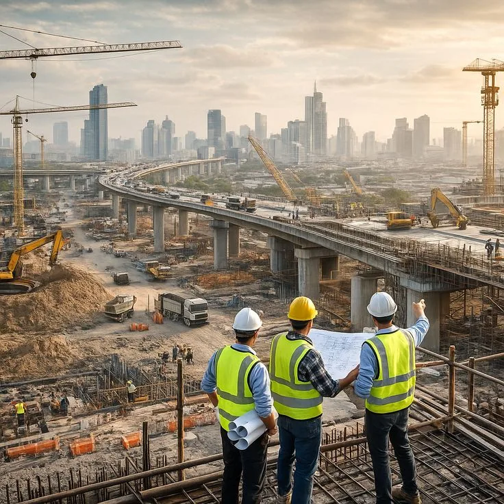 Infrastructure construction site